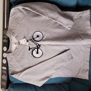 Monica And Andy Gray Bicycle Print Sweater
